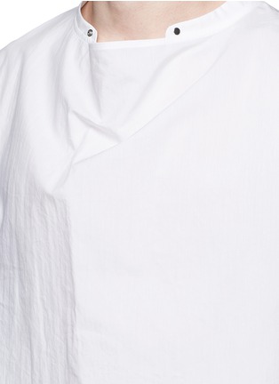 细节 - 点击放大 - ACNE STUDIOS - 中式衣领棉混丝衬衫