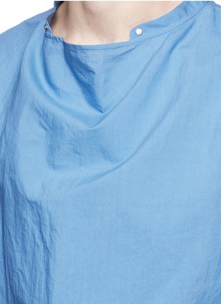 细节 - 点击放大 - ACNE STUDIOS - 'Stunecollarless' pleat front cotton-silk shirt