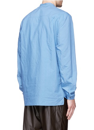 背面 - 点击放大 - ACNE STUDIOS - 'Stunecollarless' pleat front cotton-silk shirt