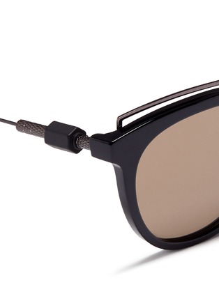 细节 - 点击放大 - HAZE COLLECTION - Zeal' wire top bar acetate sunglasses