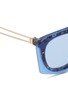细节 - 点击放大 - HAZE COLLECTION - Cast' mounted angular tortoiseshell metal sunglasses