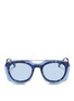首图 - 点击放大 - HAZE COLLECTION - Cast' mounted angular tortoiseshell metal sunglasses