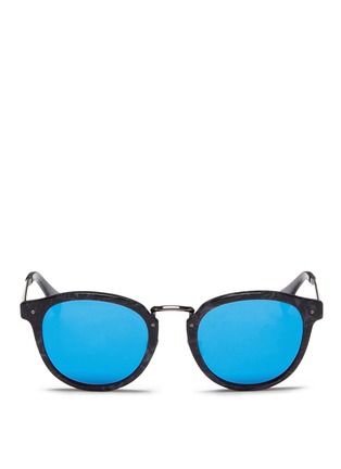 首图 - 点击放大 - HAZE COLLECTION - Edge' marble effect mirror sunglasses