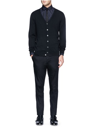 模特示范图 - 点击放大 - LANVIN - 纯棉直脚西裤