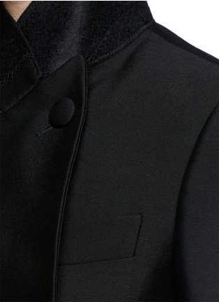 细节 - 点击放大 - ALEXANDER MCQUEEN - Asymmetric wool-silk double breasted jacket