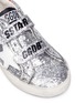 细节 - 点击放大 - GOLDEN GOOSE - Superstar幼儿款做旧感亮片小牛皮运动鞋