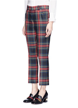 正面 -点击放大 - GUCCI - 苏格兰格纹羊毛九分裤