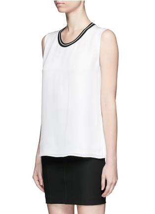 正面 -点击放大 - RAG & BONE - ROMY拼色真丝无袖上衣