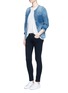 模特儿示范图 - 点击放大 - RAG & BONE - capri单色中腰修身长裤
