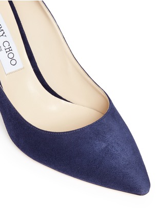 细节 - 点击放大 - JIMMY CHOO - ROMY绒面皮尖头高跟鞋