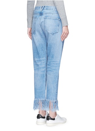 背面 - 点击放大 - 3X1 - WM3中腰流苏纯棉牛仔裤