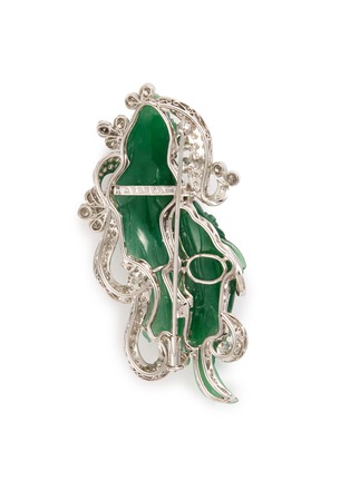 细节 - 点击放大 - SAMUEL KUNG - Diamond jade 18k gold brooch