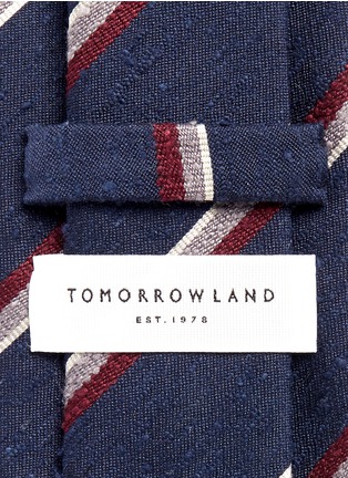 细节 - 点击放大 - TOMORROWLAND - 斜纹真丝领带