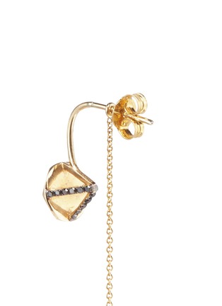 细节 - 点击放大 - LAMA HOURANI JEWELRY - 钻石镶嵌18k金链缀耳环
