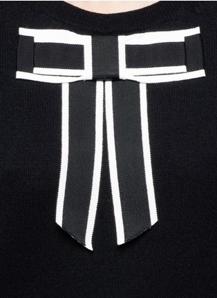 细节 - 点击放大 - ALICE + OLIVIA - DANIKA蝴蝶结饰羊毛针织衫