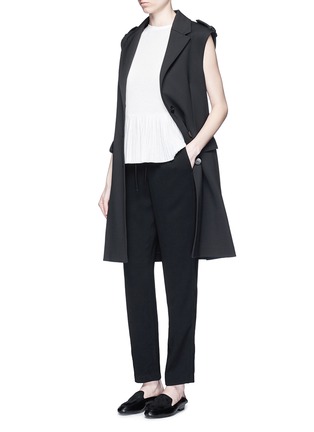 模特示范图 - 点击放大 - THEORY - TRALPIN绉绸直脚长裤