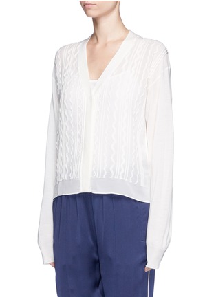 正面 - 点击放大 - CHLOÉ - 波浪纹理羊毛针织衫