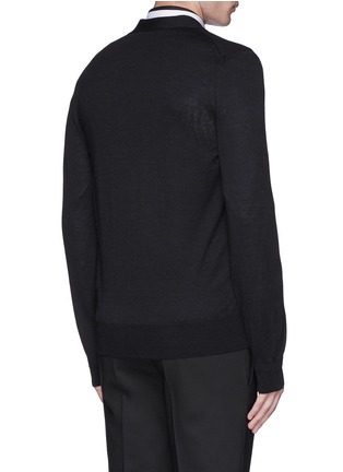 背面 - 点击放大 - ALEXANDER MCQUEEN - 玫瑰刺绣羊毛针织外套