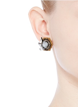 模特示范图 - 点击放大 - ERICKSON BEAMON - MILKY WAY仿水晶耳钉