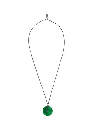 首图 - 点击放大 - SAMUEL KUNG - Diamond jade disc pendant necklace