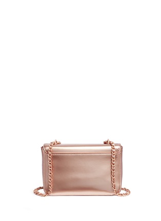 背面 - 点击放大 - TORY BURCH - MERCER金属色翻盖亮面皮革斜挎包