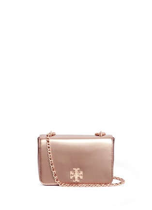 首图 - 点击放大 - TORY BURCH - MERCER金属色翻盖亮面皮革斜挎包