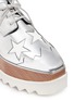 细节 - 点击放大 - STELLA MCCARTNEY - 星星拼贴坡跟系带鞋