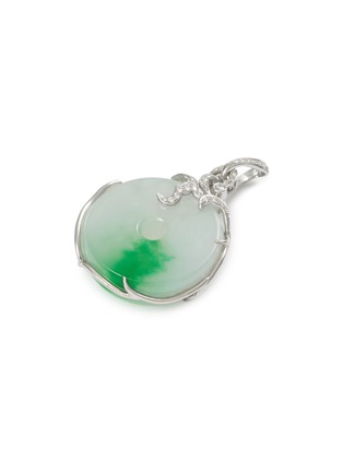 细节 - 点击放大 - SAMUEL KUNG - Diamond jade 18k white gold pendant