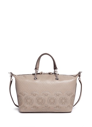 首图 - 点击放大 首图 - 点击放大 - TORY BURCH - ZOEY小号圆孔镂空手提包