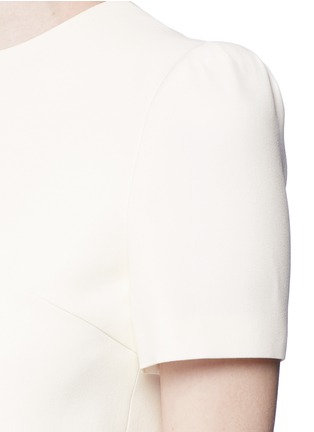 细节 - 点击放大 - ALEXANDER MCQUEEN - 双层设计单色绉绸连衣裙