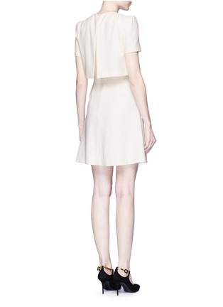 背面 - 点击放大 - ALEXANDER MCQUEEN - 双层设计单色绉绸连衣裙