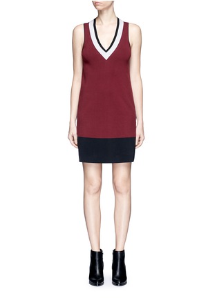 首图 - 点击放大 - RAG & BONE - AINSLEY拼色V领无袖连衣裙