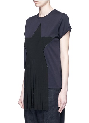 正面 - 点击放大 - STELLA MCCARTNEY - 流苏星星纯棉T恤