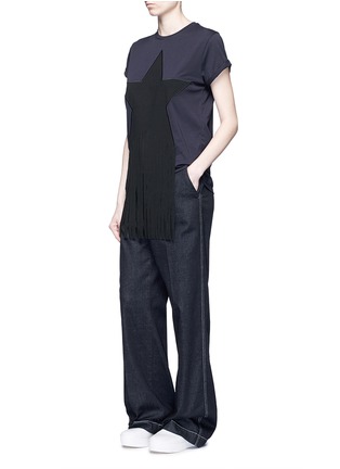 模特示范图 - 点击放大 - STELLA MCCARTNEY - 流苏星星纯棉T恤