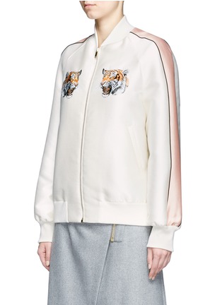正面 - 点击放大 - STELLA MCCARTNEY - 老虎头刺绣混棉棒球夹克