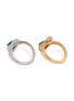 模特儿示范图 - 点击放大 - SAMUEL KUNG - Diamond jade 18k white gold ring set