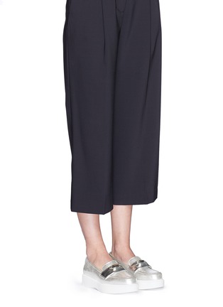 模特示范图 - 点击放大 - CLERGERIE - PEYRUK仿水晶搭带真皮厚底便鞋