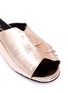 细节 - 点击放大 - CLERGERIE - 金属感褶裥真皮穆勒鞋