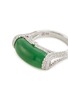 细节 - 点击放大 - SAMUEL KUNG - Diamond jade 18k white gold ring