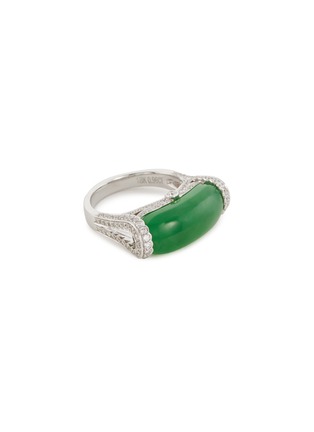 首图 - 点击放大 - SAMUEL KUNG - Diamond jade 18k white gold ring