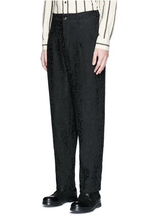 正面 -点击放大 - UMA WANG - OSAKA花卉刺绣混棉及亚麻长裤