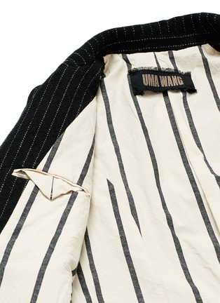  - UMA WANG - TOMMASO竖纹羊毛长款大衣