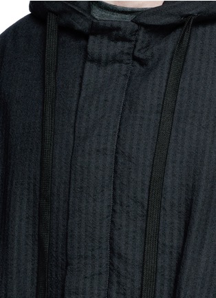 细节 - 点击放大 - UMA WANG - PAUL长款竖纹连帽大衣