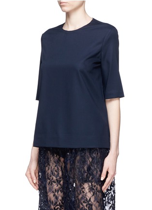 正面 -点击放大 - MS MIN - 单色中袖羊毛T恤