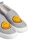 细节 - 点击放大 - JOSHUA SANDERS - 'Smile' fleece patch jersey skate slip-ons