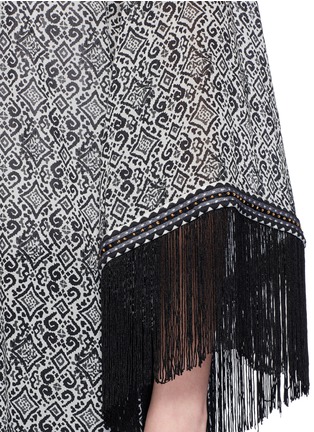 细节 - 点击放大 - TALITHA - 民族印花流苏真丝外套