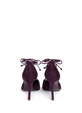 背面 - 点击放大 - STUART WEITZMAN - ON A STRING系带侧空绒面皮高跟鞋