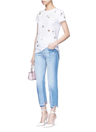 模特示范图 - 点击放大 - VALENTINO GARAVANI - 五角星装饰纯棉T恤