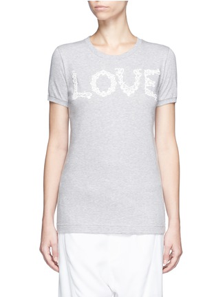 首图 - 点击放大 - DOLCE & GABBANA - LOVE字母刺绣装饰棉混丝T恤