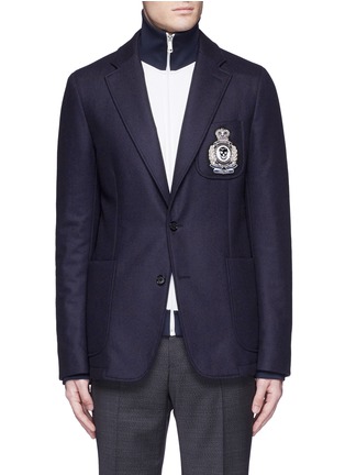 首图 - 点击放大 - ALEXANDER MCQUEEN - 骷髅头刺绣徽章羊毛西服外套